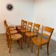 Set of 9 vintage wooden bistro chairs designed by Horgen Glarus