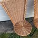 Paire de chaises en rotin pied métal noir