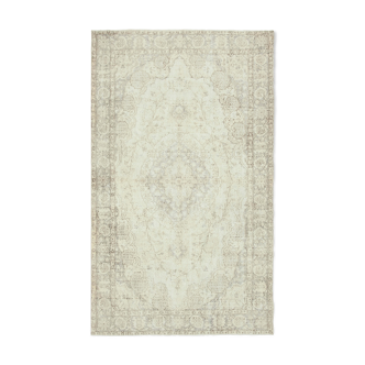 Tapis beige oriental unique fait à la main 167 cm x 283 cm