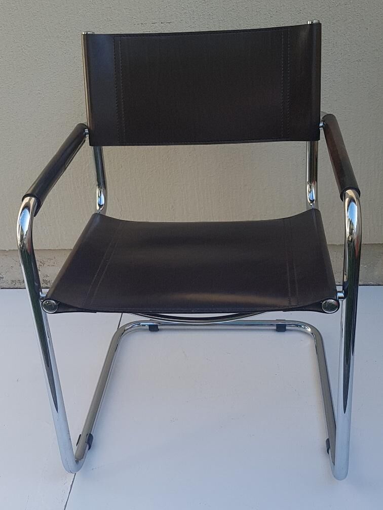 Fasem brown leather chair
