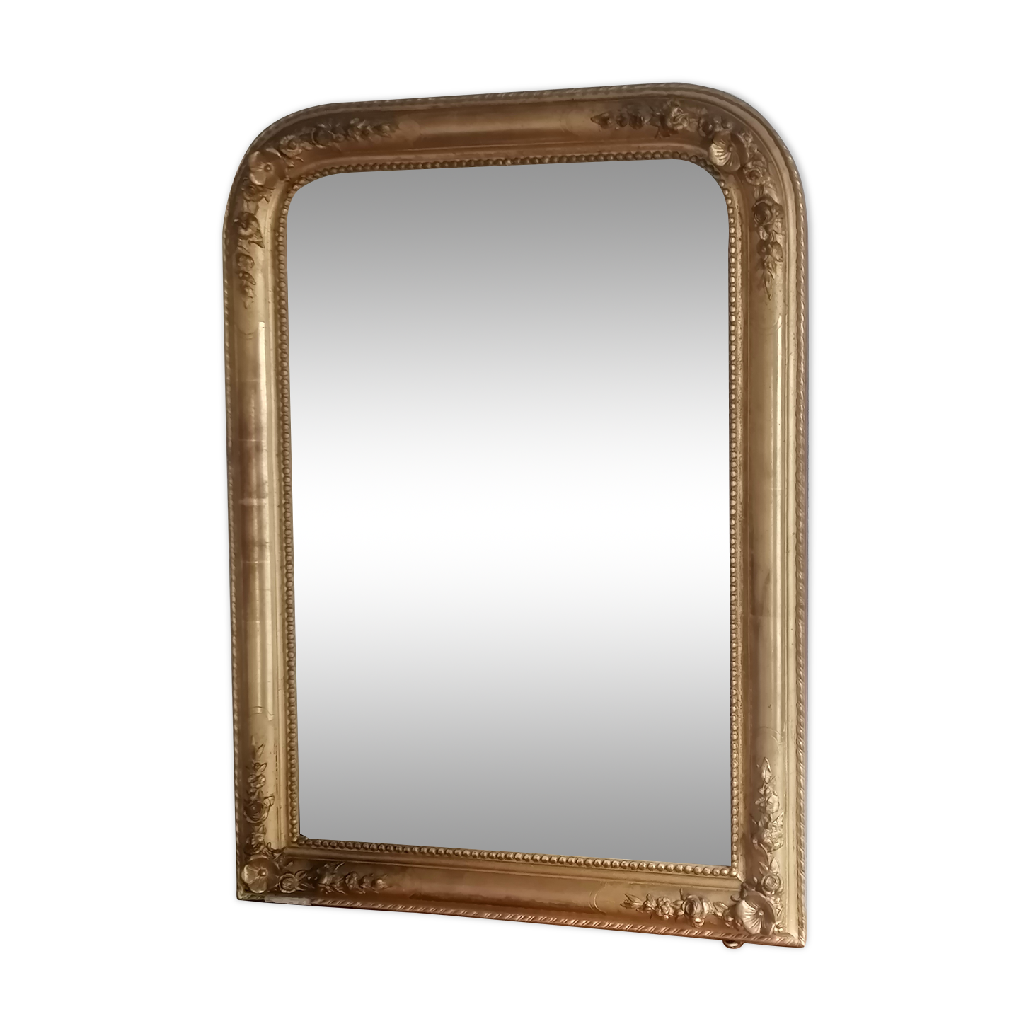 Grand miroir doré. 19ème