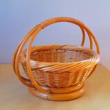 Rattan cut fruit basket 60s
