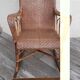 Rocking chair rotin et bois