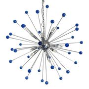 Contemporary blue “star” murano glass sputnik chandelier