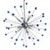 Contemporary blue “star” murano glass sputnik chandelier