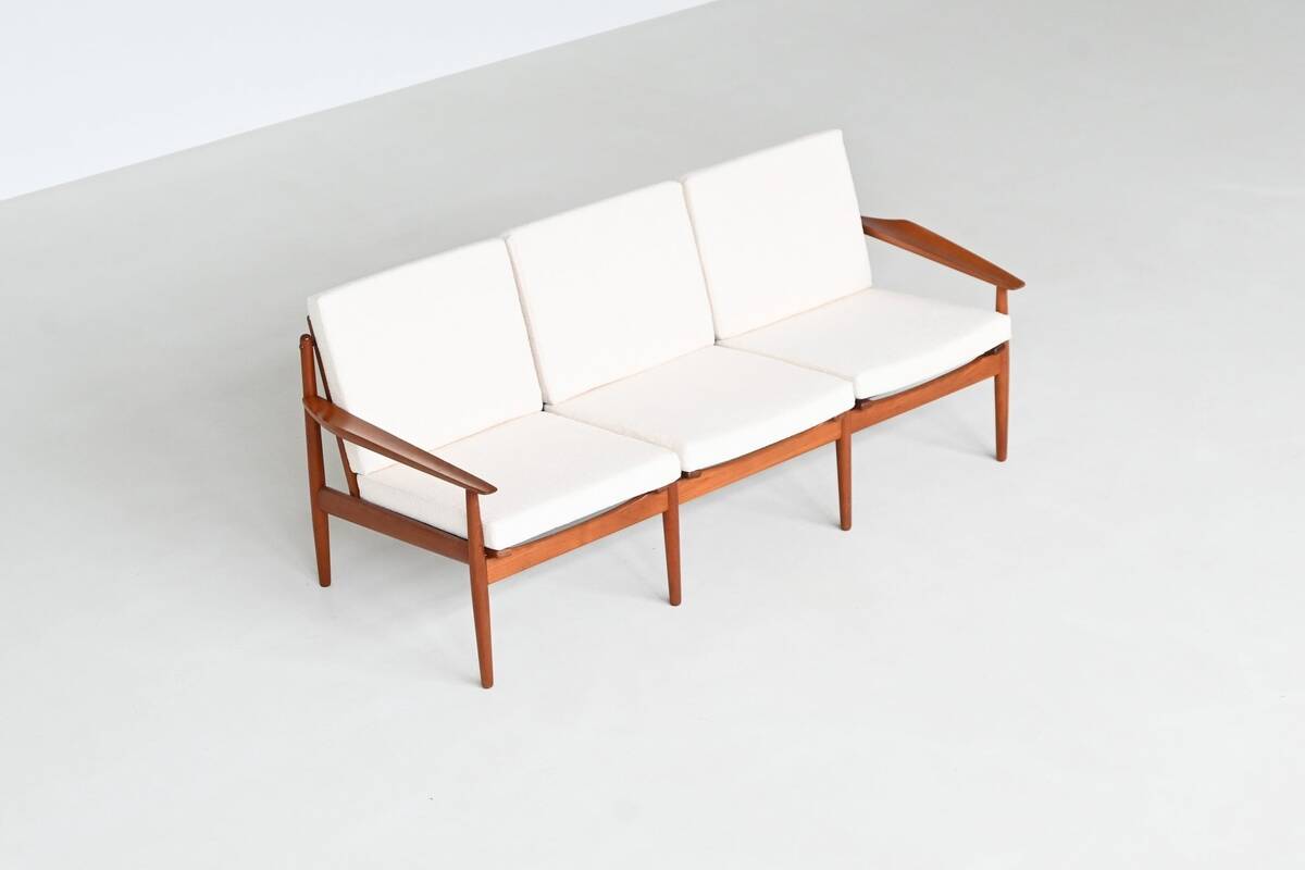 Svend Age Eriksen three-seat sofa in teak Glostrup Denmark 1960