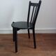 Vintage black lacquered wooden chairs 1980