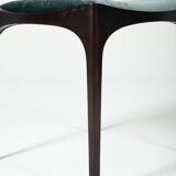 4 chaises en bois et velours Gibelli Giuseppe