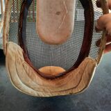 Pair of old fencing mask and foil
