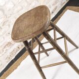 Large solid wood bar stool