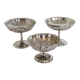 Set of 3 ice cream cups on foot, Guy Degrenne (ref 10)