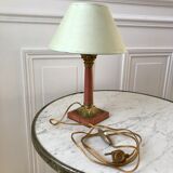 Pink lamp in marble and bronze years 30-40