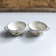Set of 8 vintage cups with saucers Gien daisies.