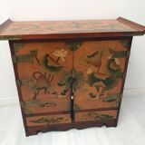 Table de chevet chinoise dessus d'aile des années 60-70