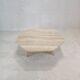 Italian octagon coffee table in travertine, 1980s