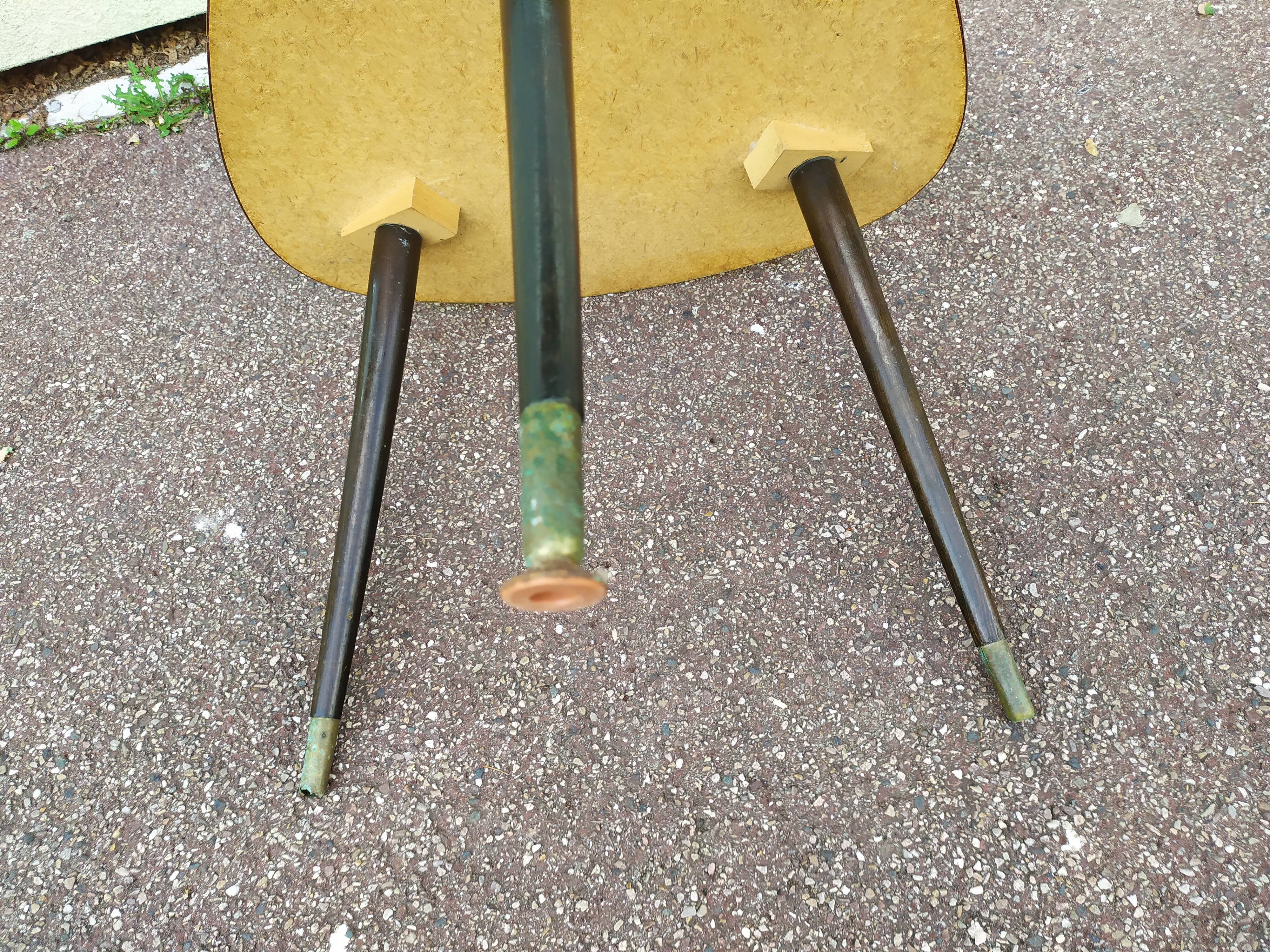 Coffee table formica vintage chinese tripod décor