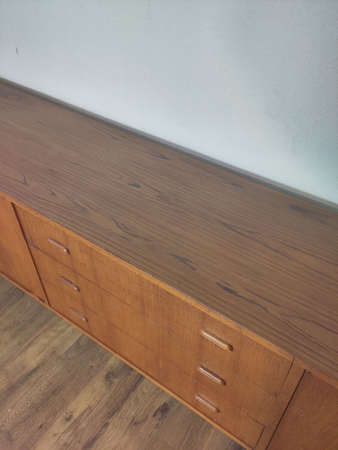 Scandinavian teak and metal sideboard