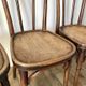 Set of 4 bistro chairs in curved wood of beech Luterma 30s