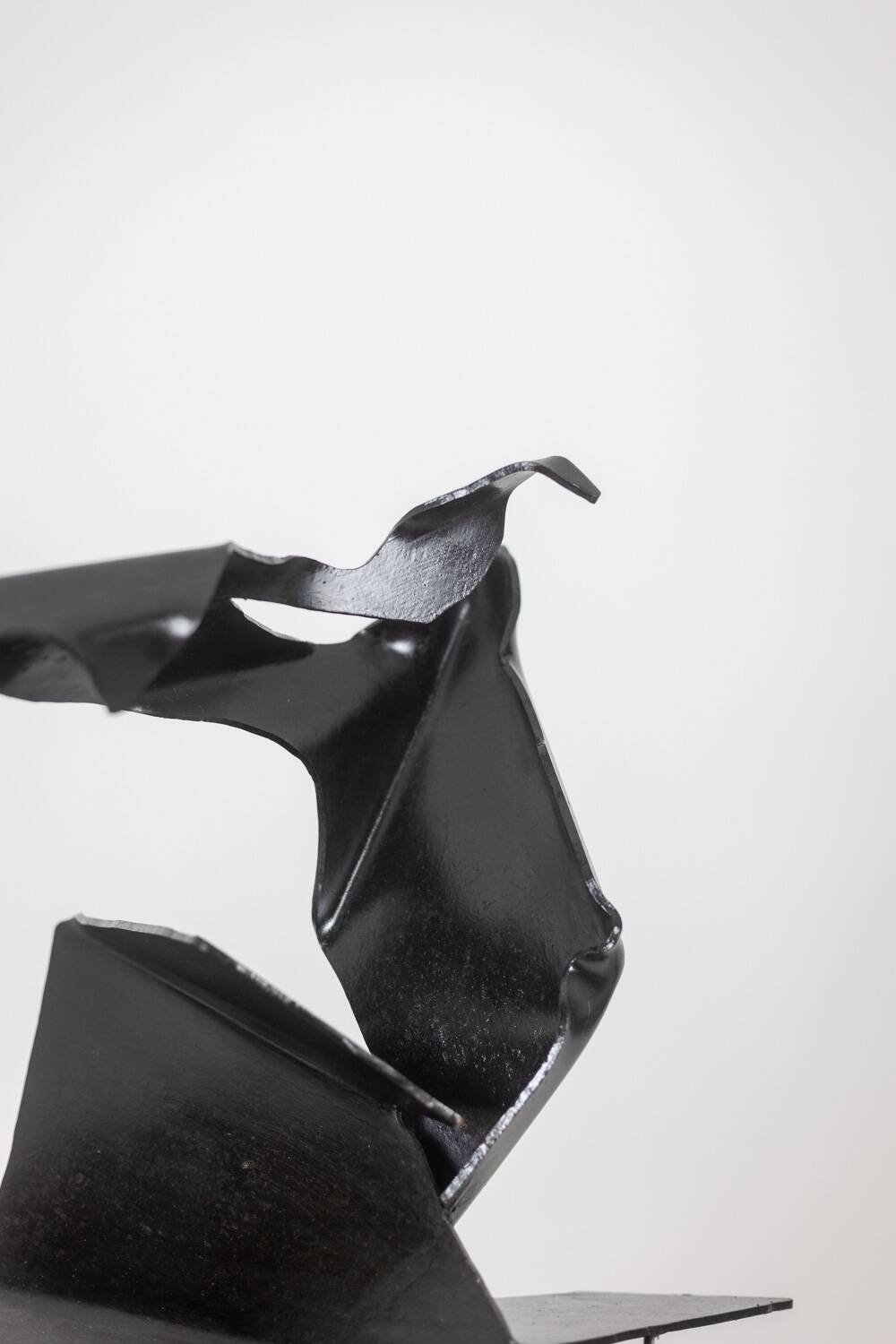 Jean Campa. Abstract sculpture in patinated iron. 1980s.