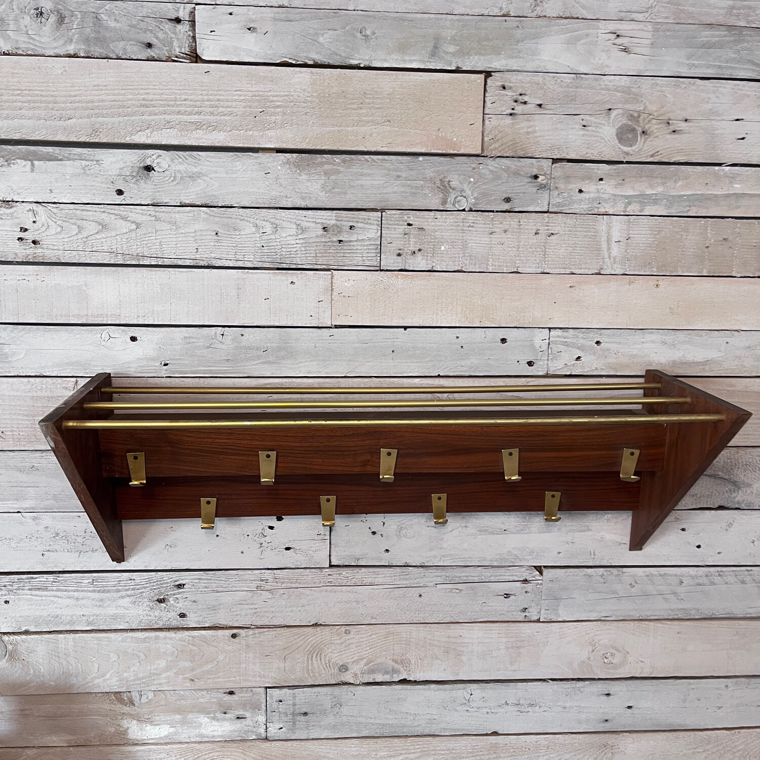 Seventies wall coat rack