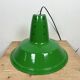 Industrial Italian Green Factory Hanging Lamp, 1970s