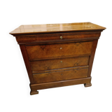 Louis Philippe commode from the mid-19th century, walnut.