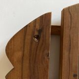 XL fish trivet in teak 1960
