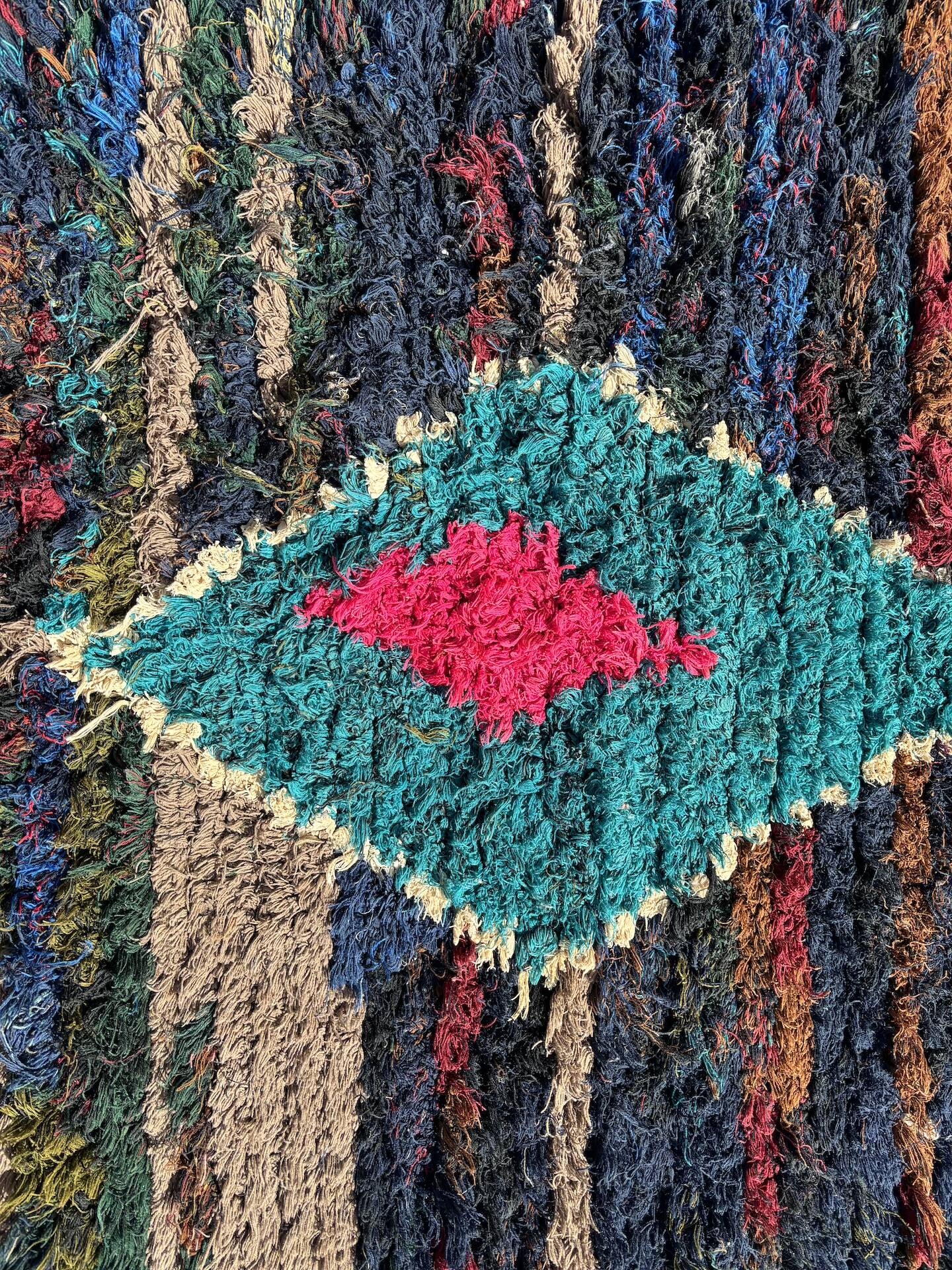 Large berber boucherouite hallway rug