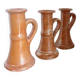 Enamelled stoneware candle holders