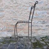 Ensemble de chaises en fer forgées artisanales