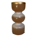 Beige ceramic pagoda vase