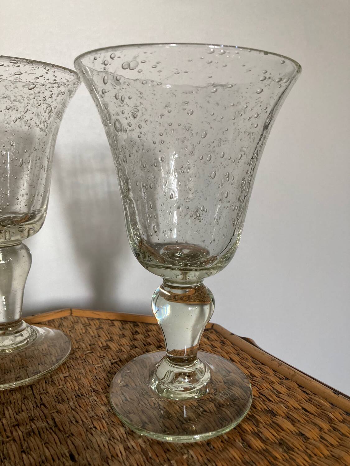 2 Biot glasses