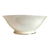 White and gold porcelain salad bowl