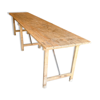 Old large folding guinguette table