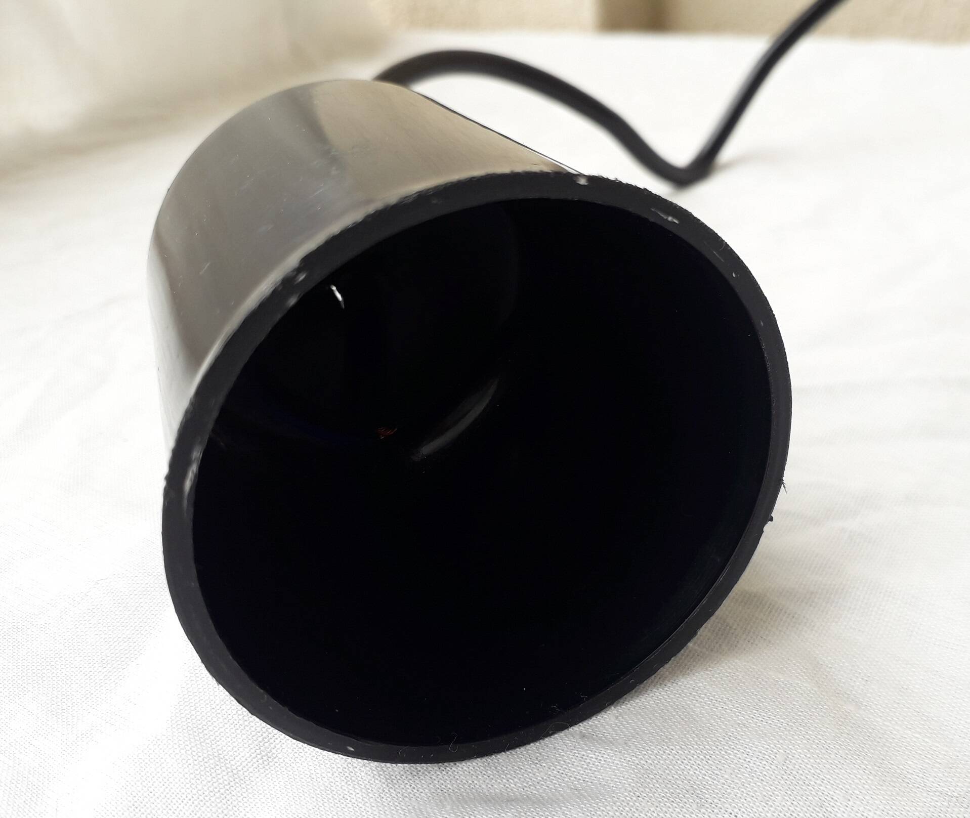 Pair of holophane glass pendants