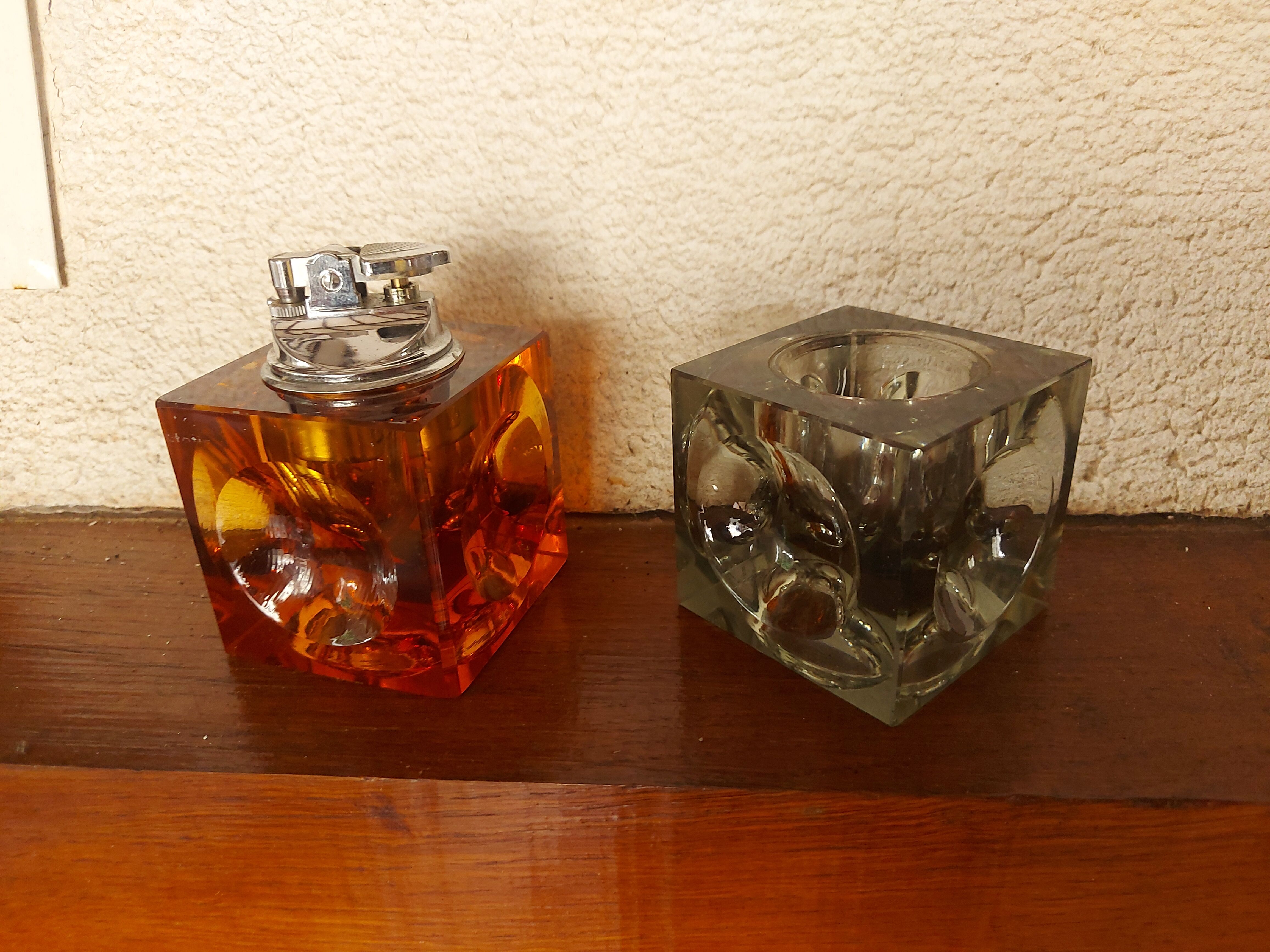 Ashtray and vintage lighter 70'S