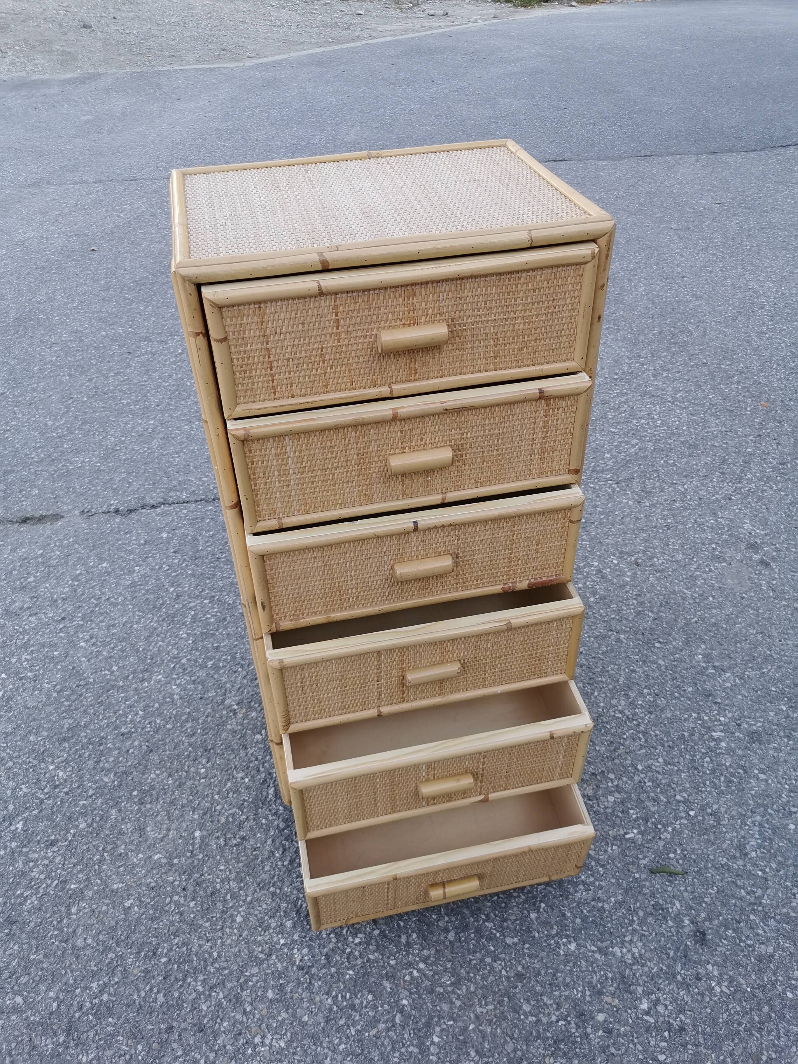 Rattan dresser
