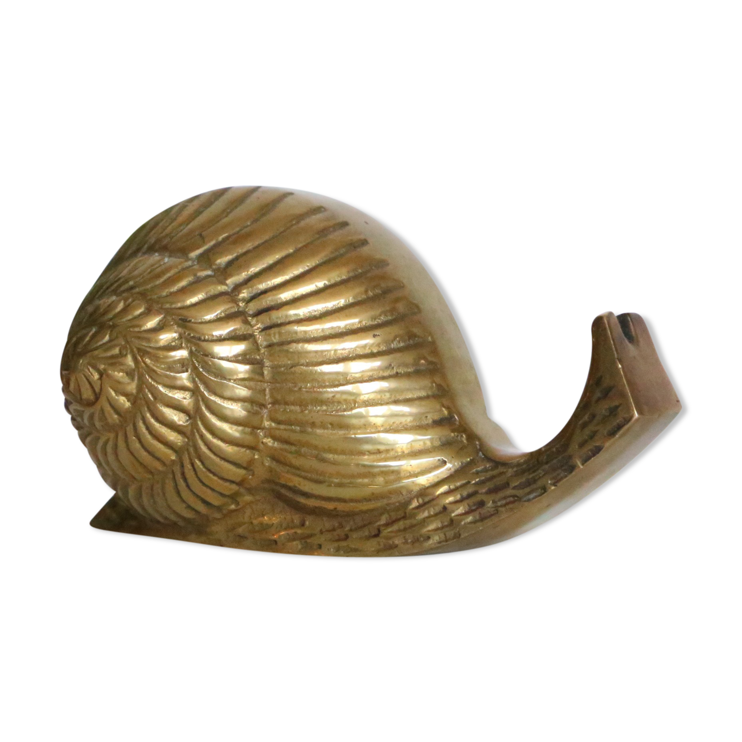 Vintage brass snail
