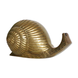 Vintage brass snail