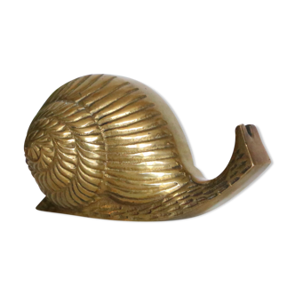 Vintage brass snail