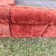 Banquette canapé velours modulable 5 blocs