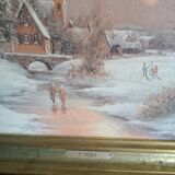 Oil painting on canvas signed F. Noah
