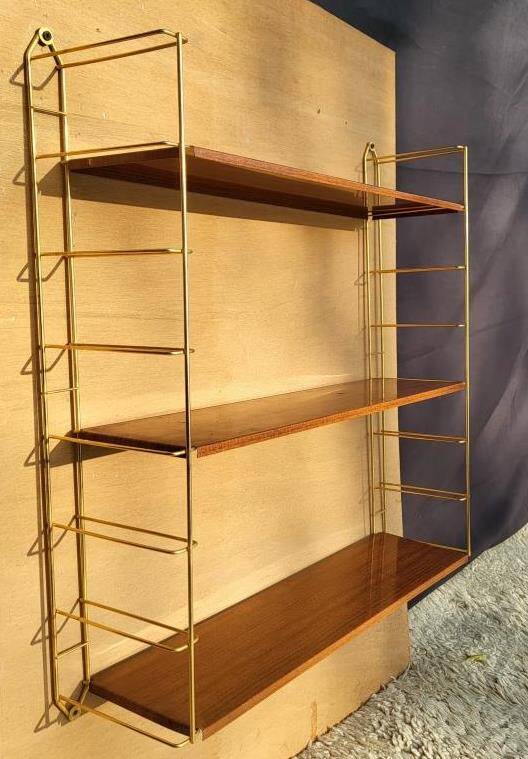 Tomado style string gold metal shelves