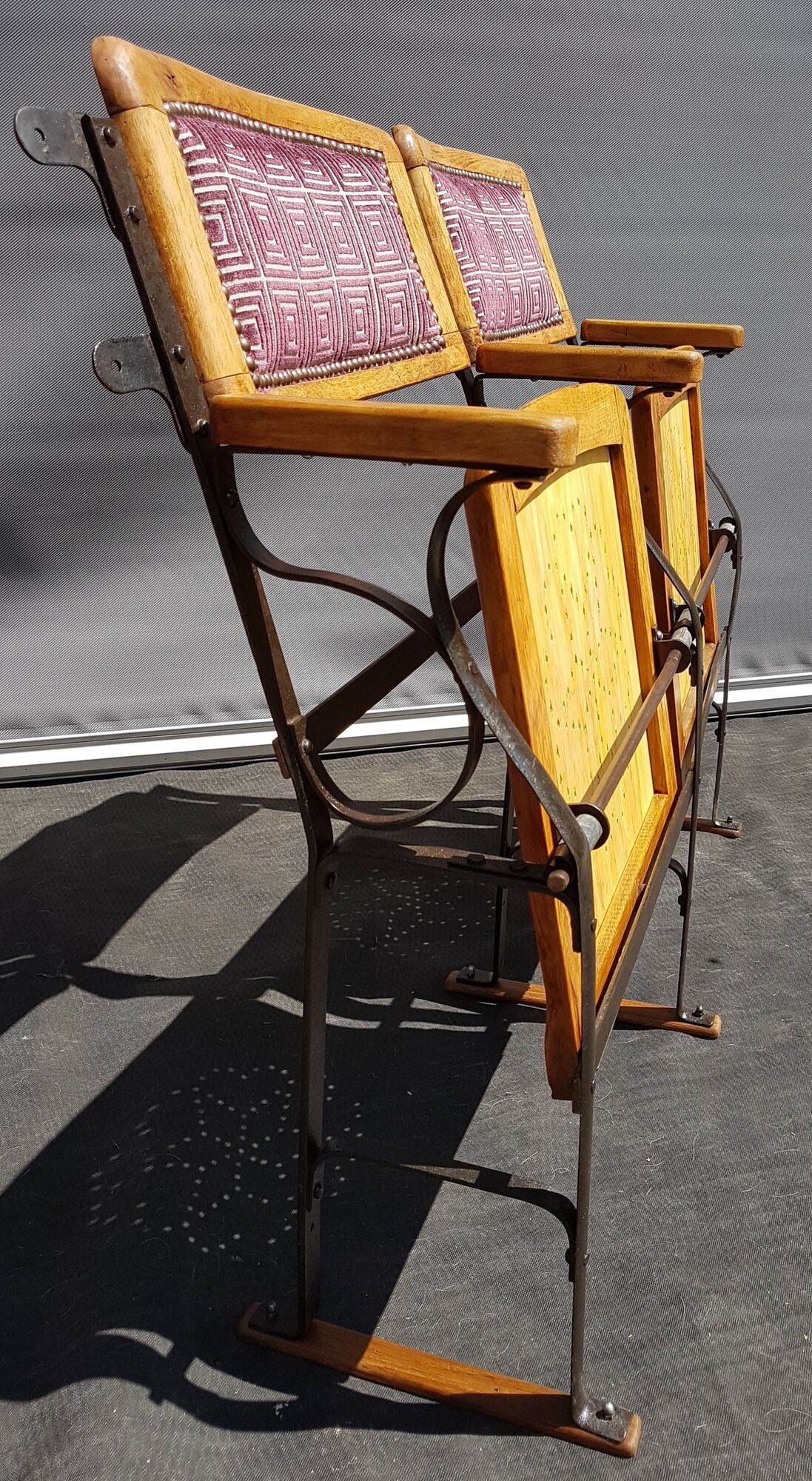 Cinema theatre seats paired with 1900 fabric Verel de Belval