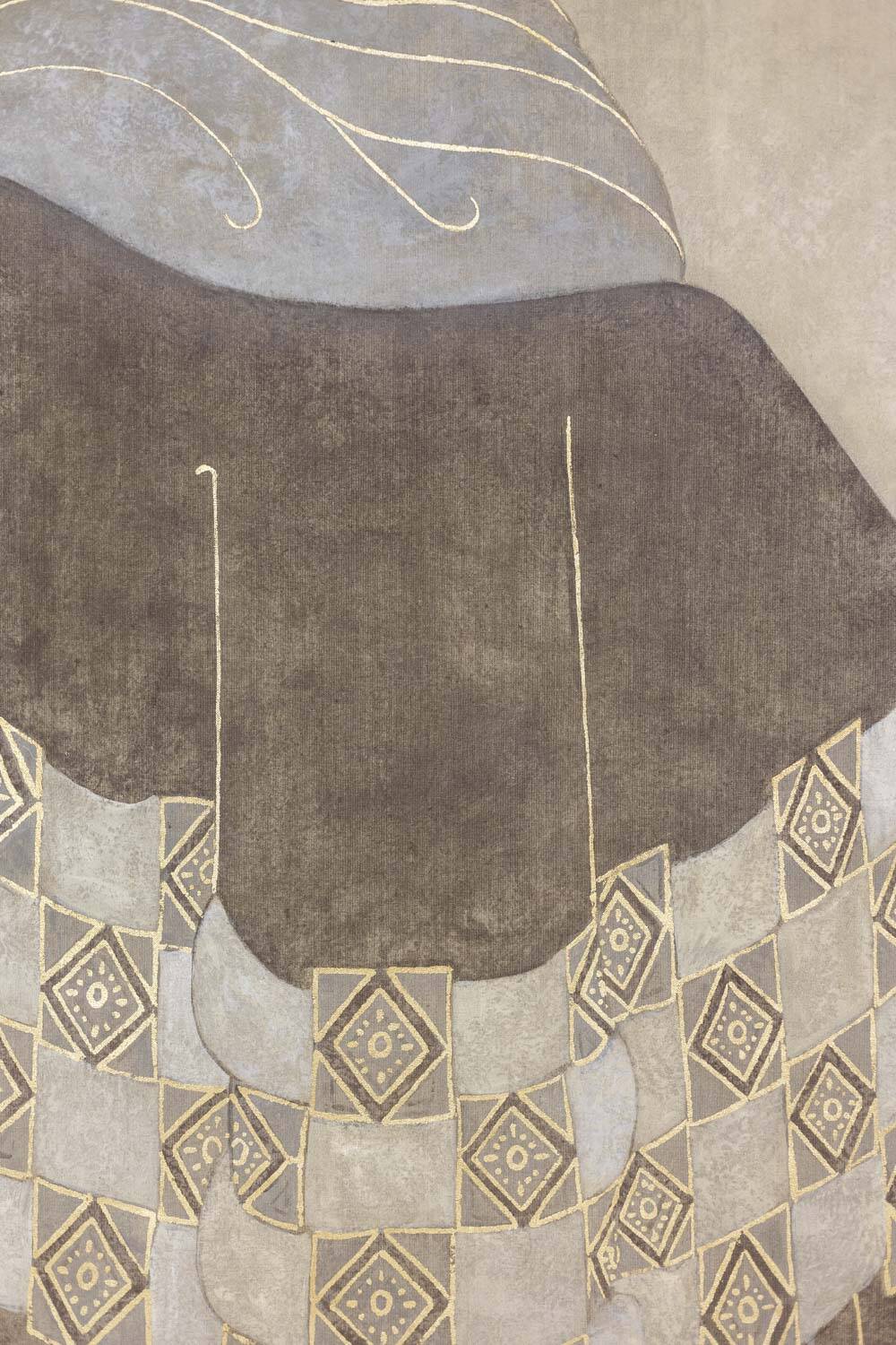 Painted canvas depicting an elegant, contemporary work