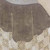 Painted canvas depicting an elegant, contemporary work