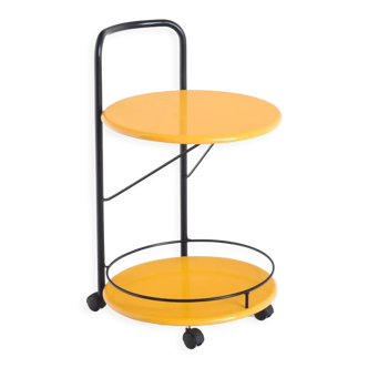 Serving table lacquered iron, france, 80s