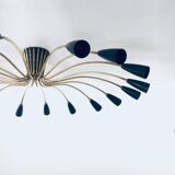 Sputnik 18-Arm Ceiling Lamp from Kaiser Leuchten, Germany, 1950s