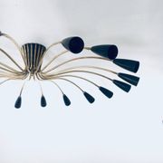 Sputnik 18-Arm Ceiling Lamp from Kaiser Leuchten, Germany, 1950s
