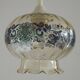 French Vintage Clear Glass Ceiling Light with Colourful Floral Decoration